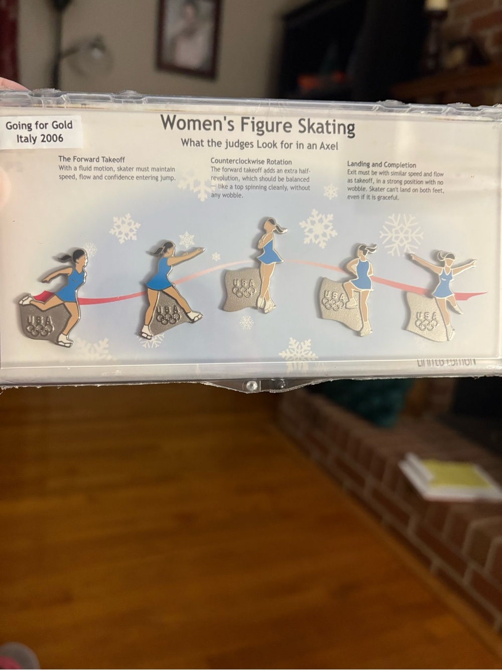 Women's Figure Skating USA Olympic Pins Italy 2006